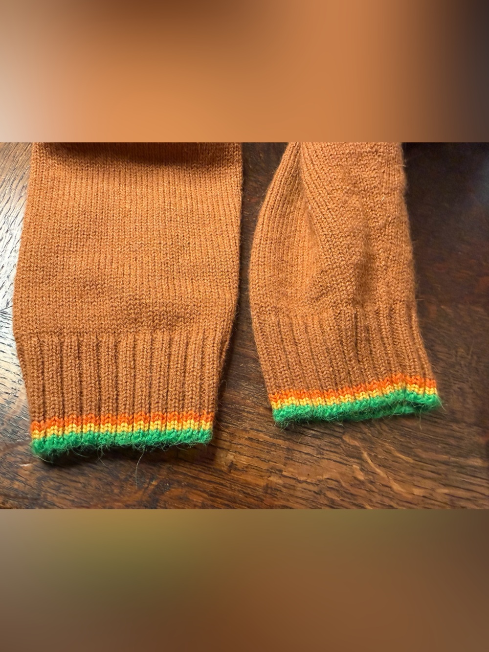 Rachel Antonoff Rainbow Cookie Sweater Rust Brown Medium - Picture 11 of 11